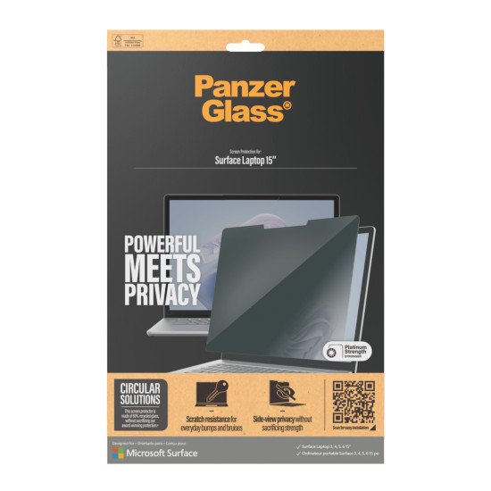 PanzerGlass ® Privacy Filters Microsoft Surface Laptop 15" | 6 | 5 | 4 | 3 Protection d'écran transparent 1 pièce(s) PanzerGlass ® Privacy Filters Microsoft Surface Laptop 15" | 6 | 5 | 4 | 3 Protection d'écran transparent 1 pièce(s)