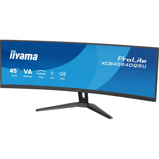iiyama XCB4594DQSU-B1 écran PC 111,8 cm (44") 5120 x 1440 pixels Dual QHD LED Noir