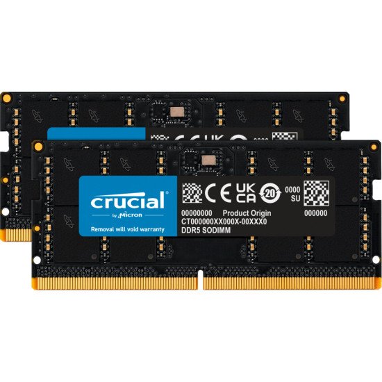 Micron CT2K32G52C42S5 module de mémoire 64 Go 2 x 32 Go DDR5 5200 MHz ECC