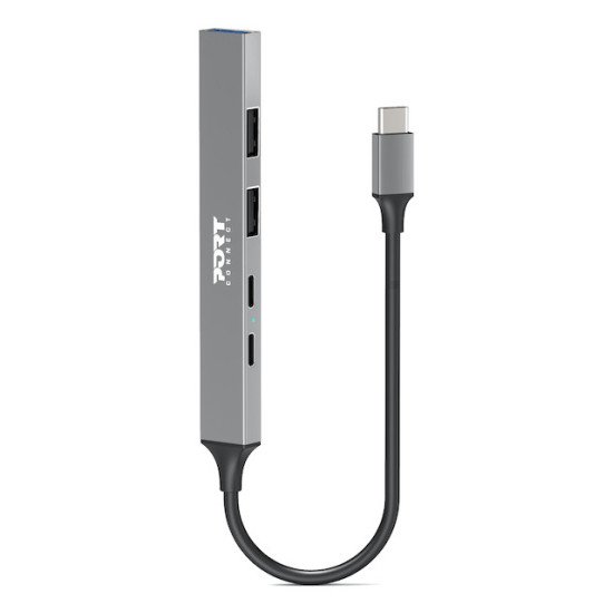 Port Designs 900163 hub & concentrateur USB Type-C 5000 Mbit/s Argent