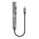 Port Designs 900163 hub & concentrateur USB Type-C 5000 Mbit/s Argent