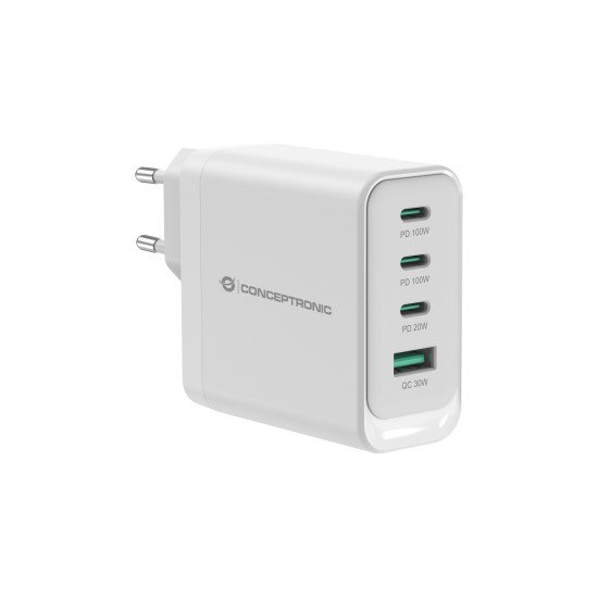 Conceptronic ALTHEA22W100 chargeur d'appareils mobiles Universel Blanc Secteur Charge rapide Intérieure Conceptronic ALTHEA22W100 chargeur d'appareils mobiles Universel Blanc Secteur Charge rapide Intérieure