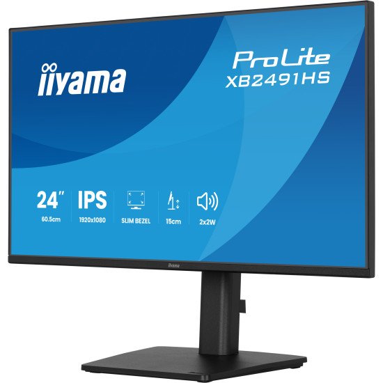 iiyama ProLite XB2491HS-B1 écran PC 60,5 cm (23.8") 1920 x 1080 pixels Full HD LCD Noir