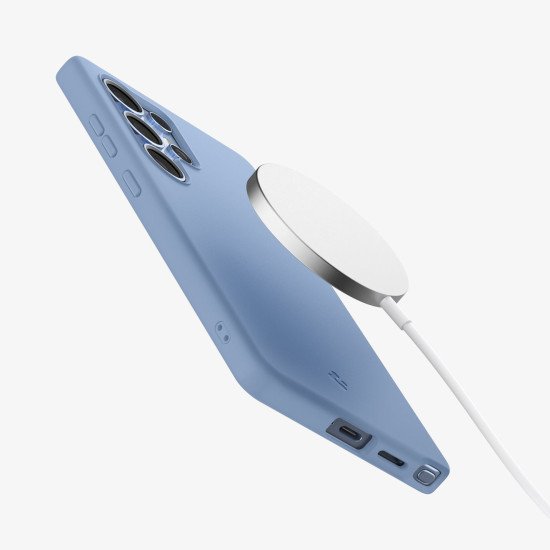 Spigen Silicone Fit (MagFit) coque de protection pour téléphones portables 17,5 cm (6.9") Housse Bleu Spigen Silicone Fit (MagFit) coque de protection pour téléphones portables 17,5 cm (6.9") Housse Bleu
