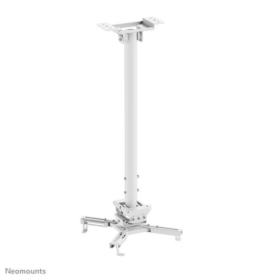 Neomounts CL25-550WH1 Support de plafond pour vidéoprojecteur - h74.5-114.5 cm - installation facile - orientable