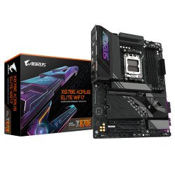 GIGABYTE Carte mère X870E A ELITE WIFI7 - Prend en charge les processeurs AMD Ryzen 9000, VRM numérique 16+2+2 phases, jusqu'à 8000MHz DDR5 (OC), 4xPCIe 5.0 + 4xM.2, Wi-Fi 7, LAN 2.5GbE, USB 3.2 Gen 2x2 GIGABYTE Carte mère X870E A ELITE WIFI7 - Prend en charge les processeurs AMD Ryzen 9000, VRM numérique 16+2+2 phases, jusqu'à 8000MHz DDR5 (OC), 4xPCIe 5.0 + 4xM.2, Wi-Fi 7, LAN 2.5GbE, USB 3.2 Gen 2x2