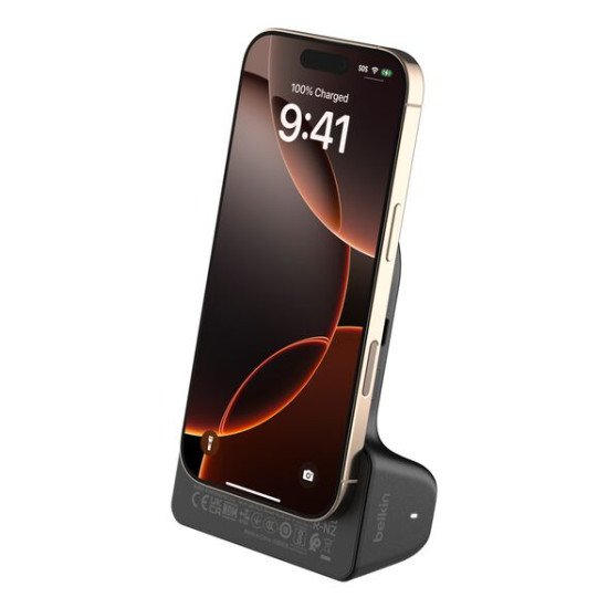 Belkin Stage PowerGrip Support actif Mobile/smartphone Charbon de bois