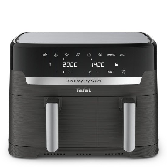 Tefal Dual Easy Fry & Grill EY905B Double 8,3 L Autonome 2700 W Friteuse d'air chaud Gris
