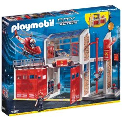 Playmobil City Action Caserne de pompiers avec hélicoptère