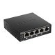 D-Link DGS-1005P commutateur réseau Non-géré L2 Gigabit Ethernet (10/100/1000) Noir Connexion Ethernet, supportant l'alimentation via ce port (PoE)