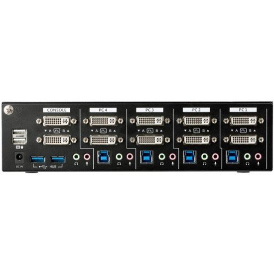 StarTech.com Commutateur écran clavier souris USB à double affichage DVI - 4 ports