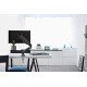 Manhattan Support de bureau pour TV/moniteurs (bras à ressort à Bras articulé), écrans 13" à 27", fixation à l'arrière par pince ou passe-câble, Compatibilité VESA : 75x75 et 100x100 mm (vérifiez les dimensions des quatre trous de fixation à l'a
