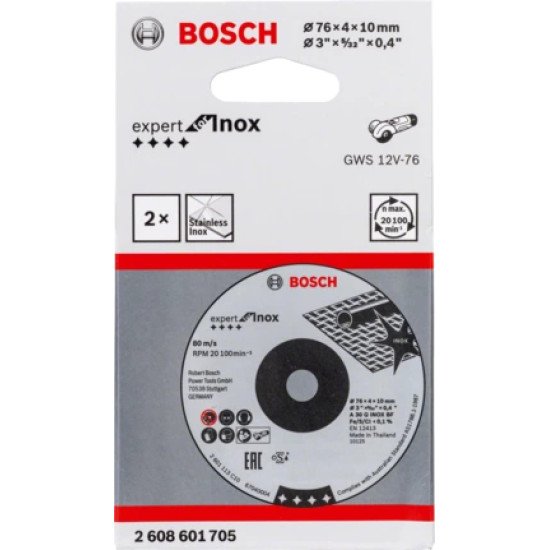 Bosch Disques à tronçonner Expert for Inox