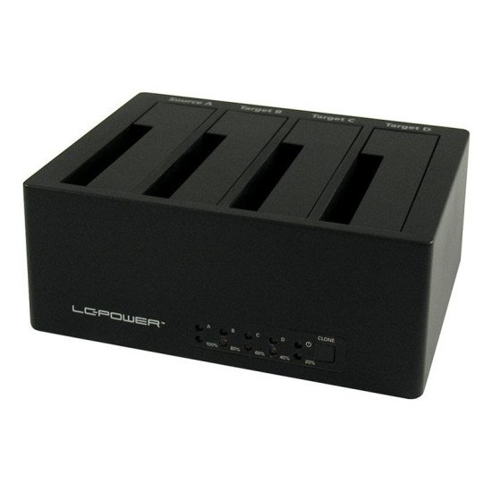 LC-Power LC-DOCK-U3-4B Station d'accueil de disques de stockage USB 3.2 Gen 1 (3.1 Gen 1) Type-A Noir