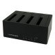 LC-Power LC-DOCK-U3-4B Station d'accueil de disques de stockage USB 3.2 Gen 1 (3.1 Gen 1) Type-A Noir