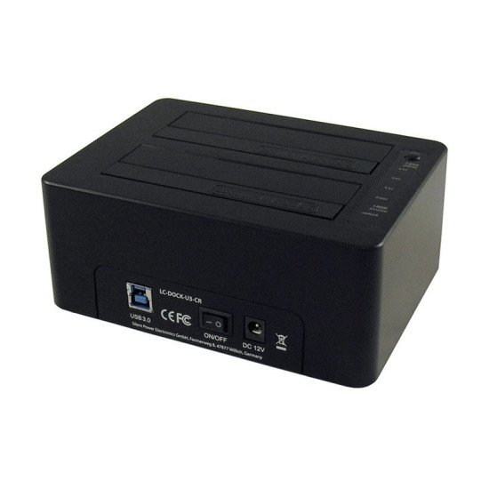 LC-Power LC-DOCK-U3-CR Station d'accueil de disques de stockage USB 3.2 Gen 1 (3.1 Gen 1) Type-A Noir