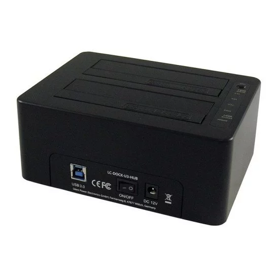 LC-Power LC-DOCK-U3-HUB Station d'accueil de disques de stockage USB 3.2 Gen 1 (3.1 Gen 1) Type-B Noir LC-Power LC-DOCK-U3-HUB Station d'accueil de disques de stockage USB 3.2 Gen 1 (3.1 Gen 1) Type-B Noir