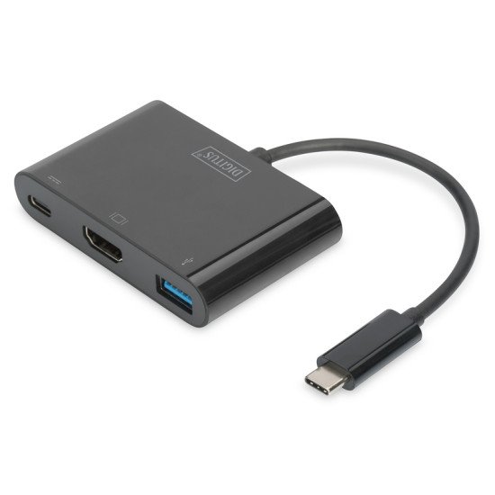 Digitus DA-70855 hub & concentrateur USB 3.0 (3.1 Gen 1) Type-C 5000 Mbit/s Noir