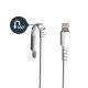 StarTech.com Câble USB-A vers Lightning Blanc Robuste 1m - Câble de Charge/Synchronisation de Type A vers Lightning en Fibre Aramide - iPad/iPhone 12 - Certifié Apple MFi