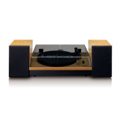 Lenco LS-300 Tourne-disque entraîné par courroie Noir, Bois