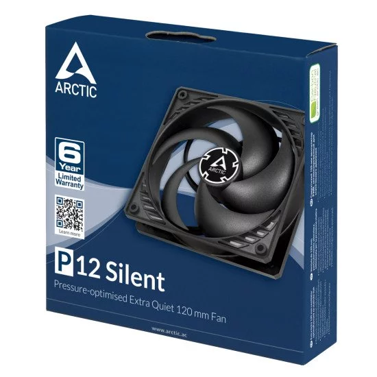 ARCTIC P12 Silent Ventilateur Boitier PC 12 cm Noir ARCTIC P12 Silent Ventilateur Boitier PC 12 cm Noir