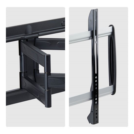 StarTech.com Support Mural Articulé Ultra Fin pour Téléviseurs à Écran Plat Jusqu'à 65" et 45kg, VESA 600x400, Conforme TAA, Profil Bas