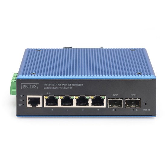 Digitus Commutateur Gigabit Ethernet industriel 4+2 ports L2 administrables