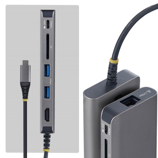 StarTech.com 177B-USBC-MULTIPORT station d'accueil Avec fil USB 3.2 Gen 2 (3.1 Gen 2) Type-C Gris