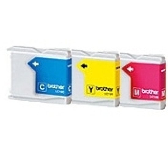 Brother LC1000 RAINBOW PACK Pack de 3 Cartouches Cyan, Magenta, Jaune