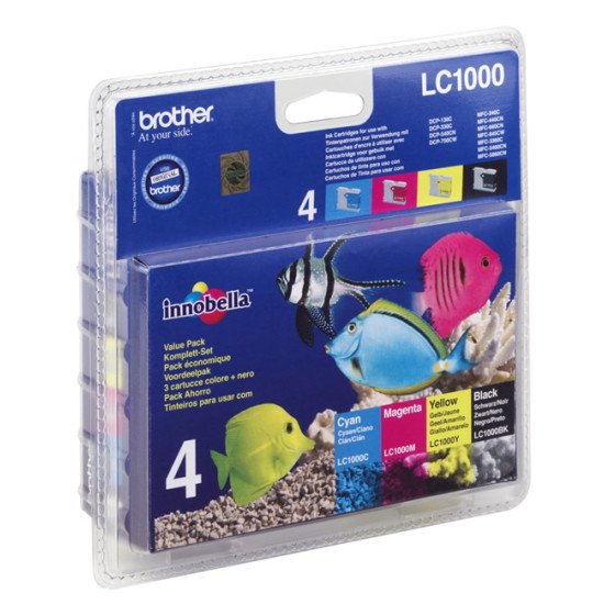 Brother LC-1000 VALUE PACK cartouche encre /  Noir, Cyan, Magenta, Jaune