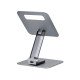 StarTech.com Support Télescopique pour PC Portable, Base Pivotante à 360°, Support Rotatif pour Bureau, Hauteur et Inclinaison Réglables, Poids Max 5kg, Construction en Aluminium, Design Portable