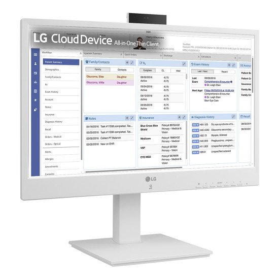 LG 24CR670N-6P Intel® Celeron® N5105 60,5 cm (23.8") 1920 x 1080 pixels All-in-One thin client 8 Go DDR4-SDRAM 16 Go eMMC Wi-Fi 6 (802.11ax) Blanc