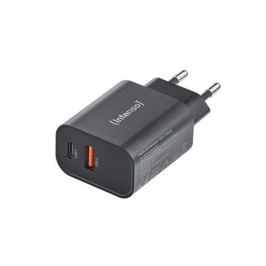 Intenso Adaptateur secteur W30AC, 30 W, ports USB-A et USB-C, noir