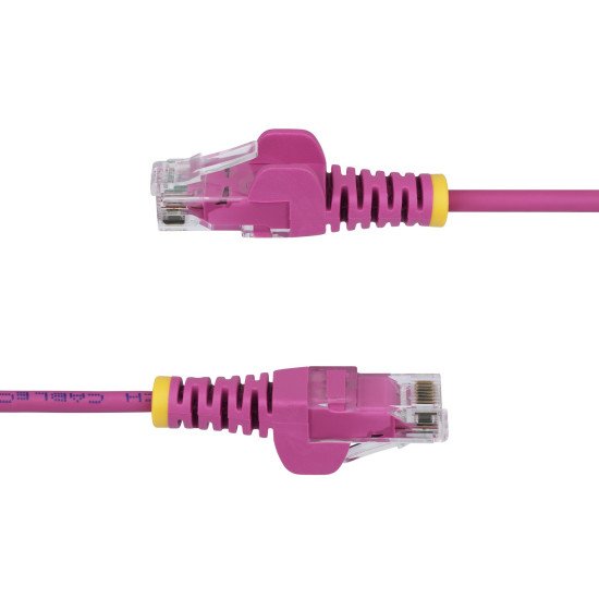 StarTech.com Câble Ethernet CAT6 Rose Fin de 7m, Sans Accroc, 100W PoE, UTP, LSZH, Fil de Cuivre Pur 28AWG, Cordon Patch Réseau RJ45 avec Serre-Câble, Contrôlé Fluke StarTech.com Câble Ethernet CAT6 Rose Fin de 7m, Sans Accroc, 100W PoE, UTP, LSZH, Fil de Cuivre Pur 28AWG, Cordon Patch Réseau RJ45 avec Serre-Câble, Contrôlé Fluke