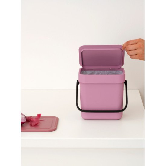 Brabantia Sort & Go 3 L Rectangulaire Plastique recyclé Rose