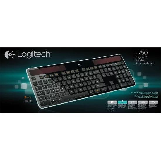 Logitech K750 clavier sans fil QWERTZ DE Noir Logitech K750 clavier sans fil QWERTZ DE Noir