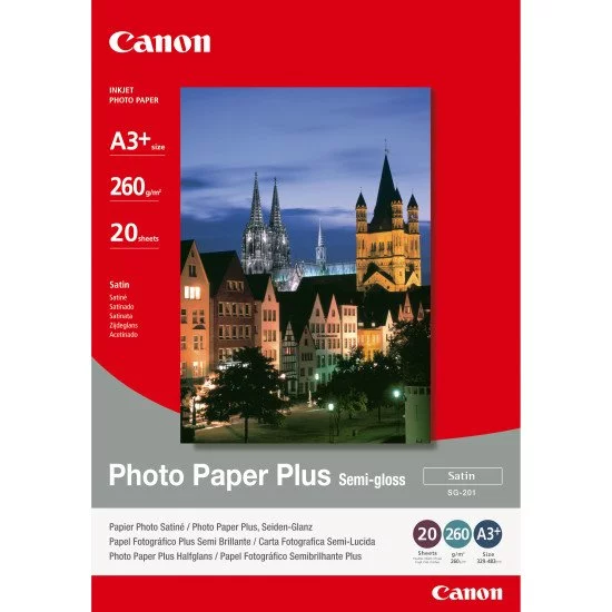 Canon Papier Photo Satiné A3 Plus SG-201 - 20 feuilles Canon Papier Photo Satiné A3 Plus SG-201 - 20 feuilles