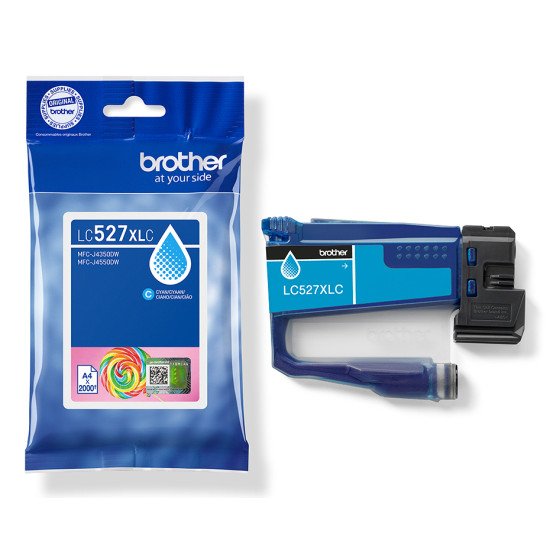 Brother Cartouche d'encre haute capacité LC527XLC d'origine - Cyan Brother Cartouche d'encre haute capacité LC527XLC d'origine - Cyan
