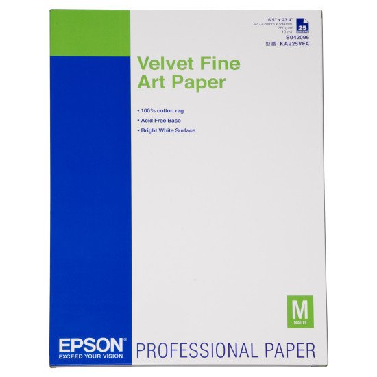 Epson Pap d'Art Velvet 260g 25f. A2 (0,420x0,594m)