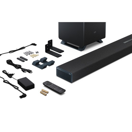 Sharp HT-SBW55121(BK) haut-parleur soundbar Argent 5.1.2 canaux 212 W