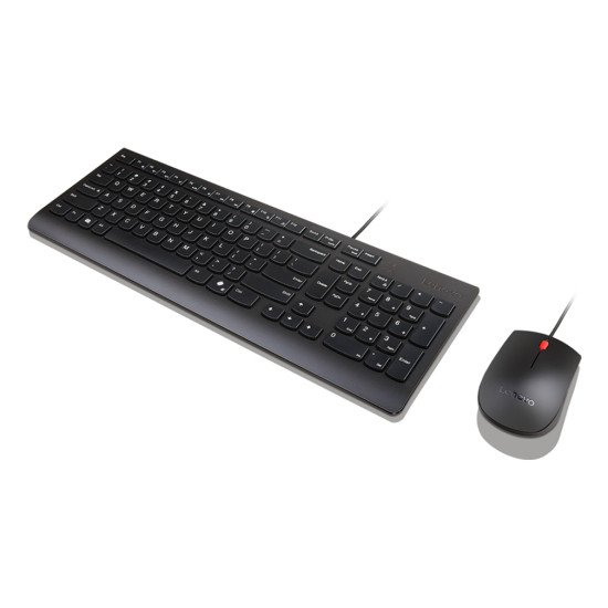 Lenovo Essential Wired Combo Black US Euro clavier Souris incluse Universel USB Noir Lenovo Essential Wired Combo Black US Euro clavier Souris incluse Universel USB Noir