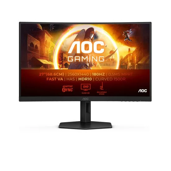 AOC G4 CQ27G4X écran PC 68,6 cm (27") 2560 x 1440 pixels Quad HD LCD Noir AOC G4 CQ27G4X écran PC 68,6 cm (27") 2560 x 1440 pixels Quad HD LCD Noir