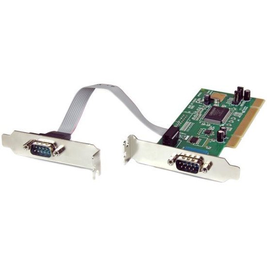 StarTech.com Carte PCI à Faible Encombrement avec 2 Ports RS232 - Adaptateur Série - UART 16550