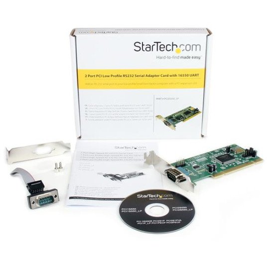 StarTech.com Carte PCI à Faible Encombrement avec 2 Ports RS232 - Adaptateur Série - UART 16550
