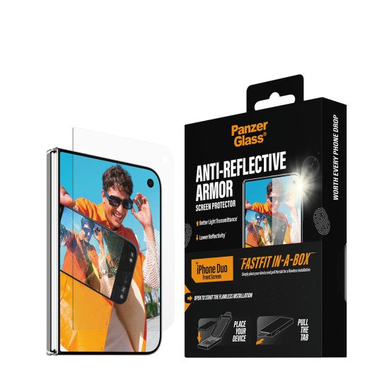 PanzerGlass ® Anti-reflective Armor Front Screen Protector iPhone Duo | FRAME FIT w. FASTFIT IN-A-BOX Protection d'écran transparent 1 pièce(s)