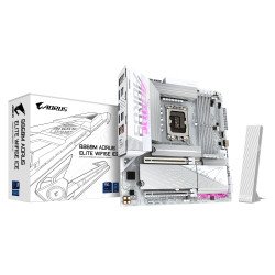 GIGABYTE B860M AORUS ELITE WF6E ICE Carte mère - Processeurs Intel Core Ultra, VRM 12+1+2+1 phases, jusqu'à 9200MHz DDR5, 1xPCIe 5.0 + 2xPCIe 4.0 M.2, LAN 2,5 GbE, WIFI 6E, USB 4 GIGABYTE B860M AORUS ELITE WF6E ICE Carte mère - Processeurs Intel Core Ultra, VRM 12+1+2+1 phases, jusqu'à 9200MHz DDR5, 1xPCIe 5.0 + 2xPCIe 4.0 M.2, LAN 2,5 GbE, WIFI 6E, USB 4