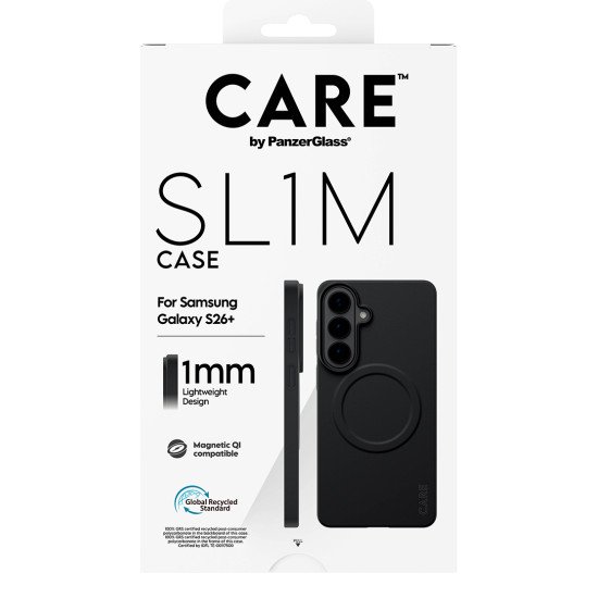 PanzerGlass CARE™ by ® SL1M Case Black w. Qi Samsung Galaxy S26+ coque de protection pour téléphones portables 17 cm (6.7") Housse Noir