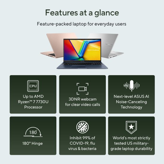 ASUS Vivobook 15 M1502YA-BQ650W AMD Ryzen™ 7 5825U Ordinateur portable 39,6 cm (15.6") Full HD 16 Go DDR4-SDRAM 512 Go SSD Wi-Fi 6E (802.11ax) Windows 11 Home Belge Argent ASUS Vivobook 15 M1502YA-BQ650W AMD Ryzen™ 7 5825U Ordinateur portable 39,6 cm (15.6") Full HD 16 Go DDR4-SDRAM 512 Go SSD Wi-Fi 6E (802.11ax) Windows 11 Home Belge Argent