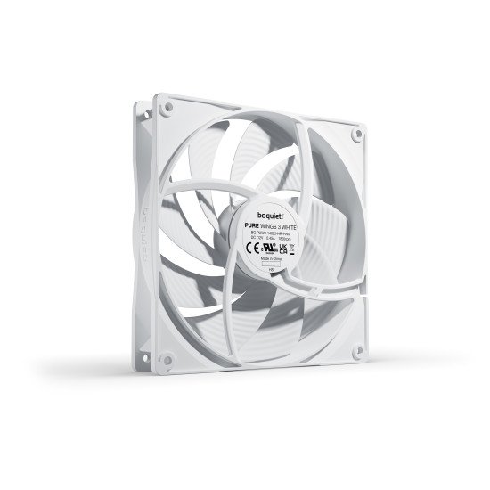 be quiet! Pure Wings 3 140mm PWM high-speed White Boitier PC Ventilateur 14 cm Blanc 1 pièce(s) be quiet! Pure Wings 3 140mm PWM high-speed White Boitier PC Ventilateur 14 cm Blanc 1 pièce(s)
