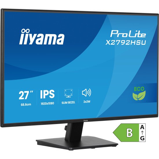 iiyama ProLite X2792HSU-B1 écran PC 68,6 cm (27") 1920 x 1080 pixels Full HD LED Noir iiyama ProLite X2792HSU-B1 écran PC 68,6 cm (27") 1920 x 1080 pixels Full HD LED Noir